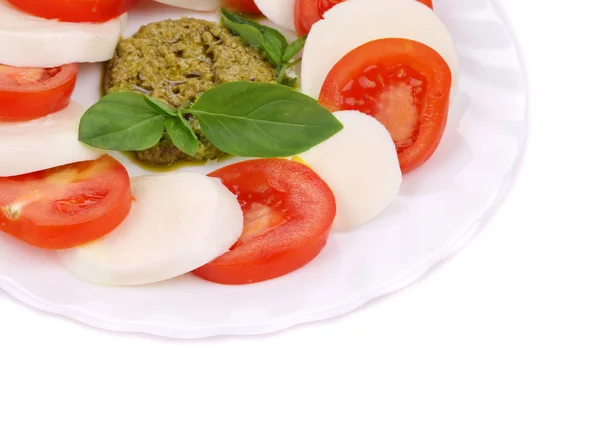 Ensalada con tomates y queso mozzarella. — Foto de Stock