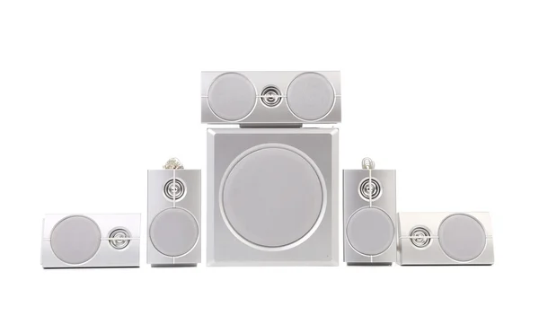 Set of gray sound speakers. — Stock Photo, Image