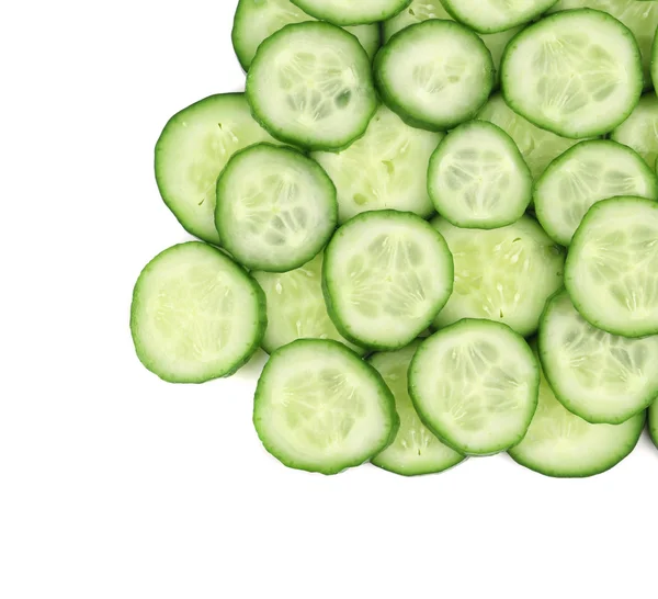 Close up fresh green sliced cucumber. — Stock Photo, Image