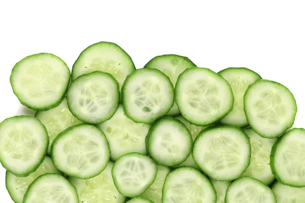 Close up fresh green sliced cucumber. — Stock Photo, Image