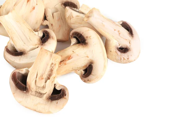 Bunch of white mushrooms close up. — Stock Photo, Image