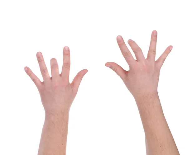 Man hands playing piano. — Stok fotoğraf