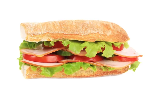 French baguette fresh sandwich. — Stock Photo, Image