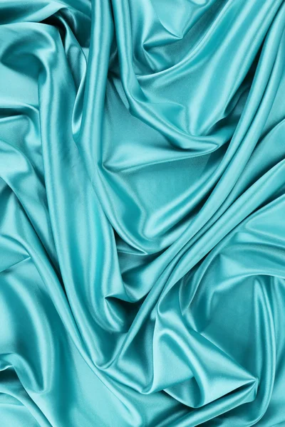 Aquamarine silk drapery. — Stock Photo, Image