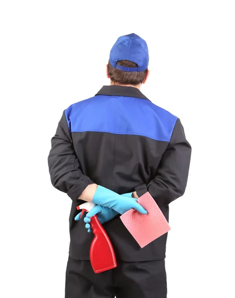 Cleaner with sponges back side. — Stock Photo, Image