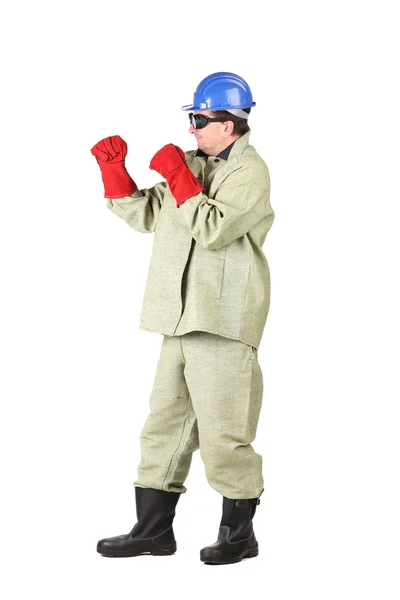 Boxing welder. — Stock Photo, Image