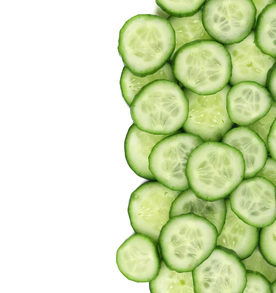 Sliced cucumber background. — Stock Photo, Image