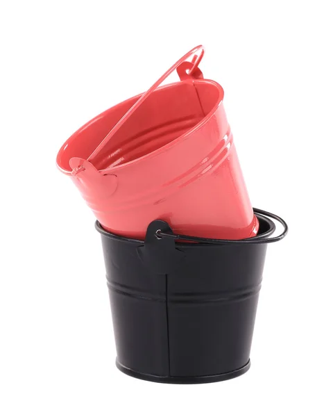 Red and black bucket. — Stock Photo, Image