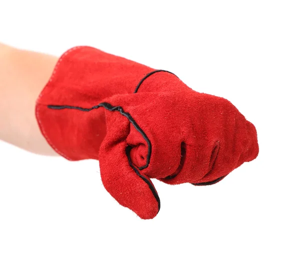 Kırmızı sıcak eldiven. — Stok fotoğraf