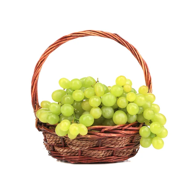 Basket with white grapes. — Stock Photo, Image