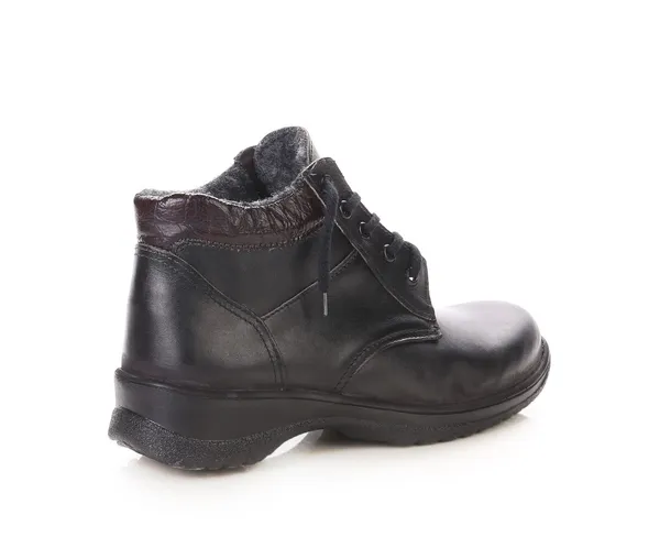 Black winter boot. — Stock Photo, Image