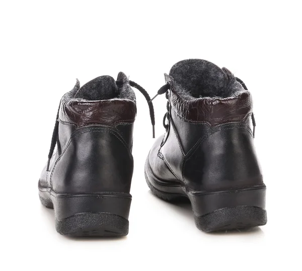 Schwarze Winterstiefel. — Stockfoto