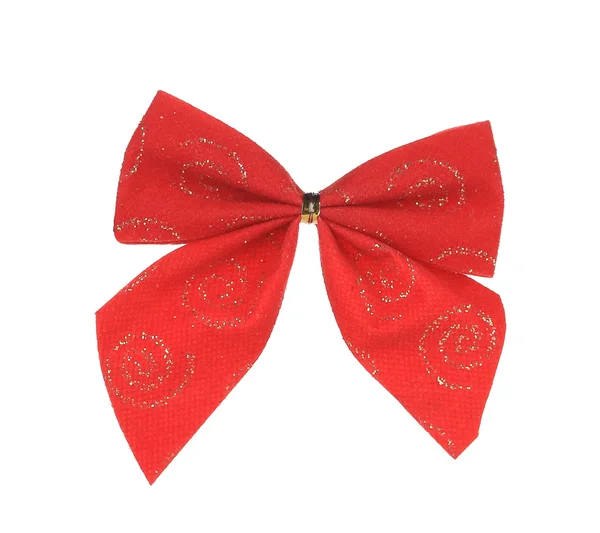 Red bow made of ribbon. — Stock Photo, Image