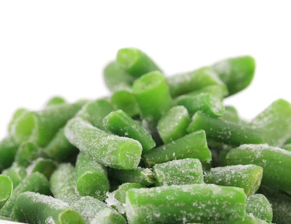 Primer plano de frijoles verdes congelados . —  Fotos de Stock