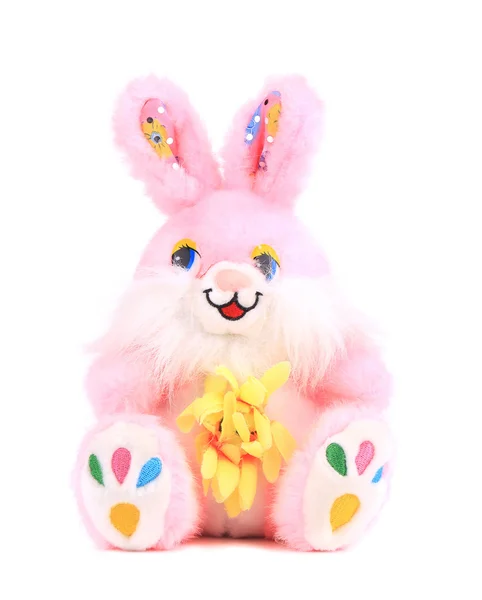 Fluffy pink foxy rabbit. — Stock Photo, Image