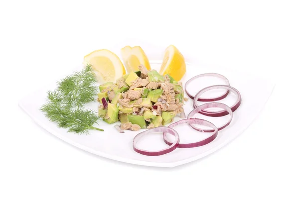 Ton balığı ile Avokado salatası. — Stok fotoğraf