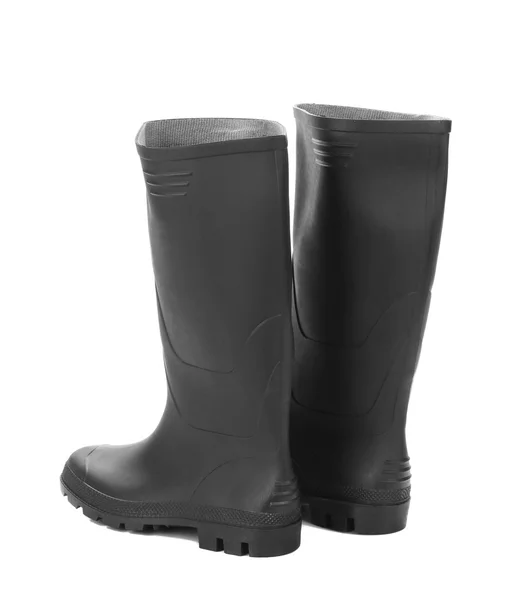 High rubber boots black color. — Stock Photo, Image