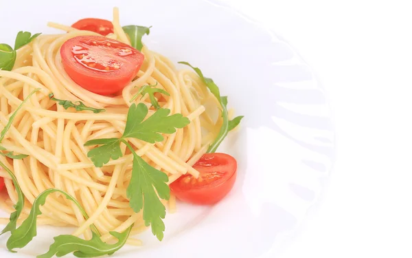 Pyszne spaghetti z ziołami. — Zdjęcie stockowe