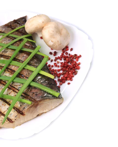 Filet de pește la grătar cu legume . — Fotografie, imagine de stoc