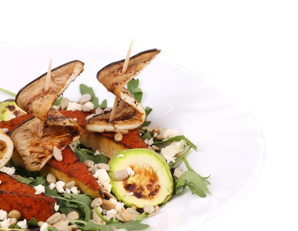 Salad with grilled vegetables and tofu. — Stock Photo, Image