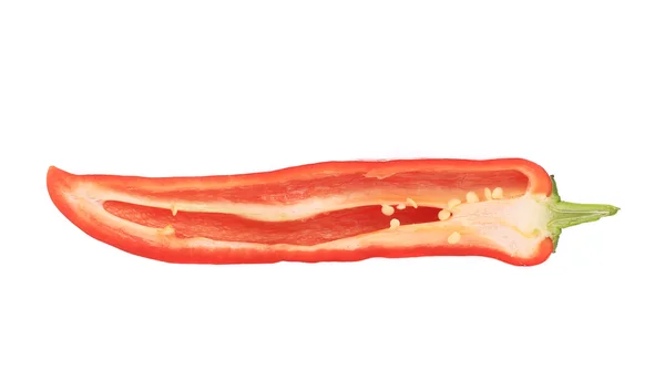 Нарезанный красный острый перец чили . — стоковое фото