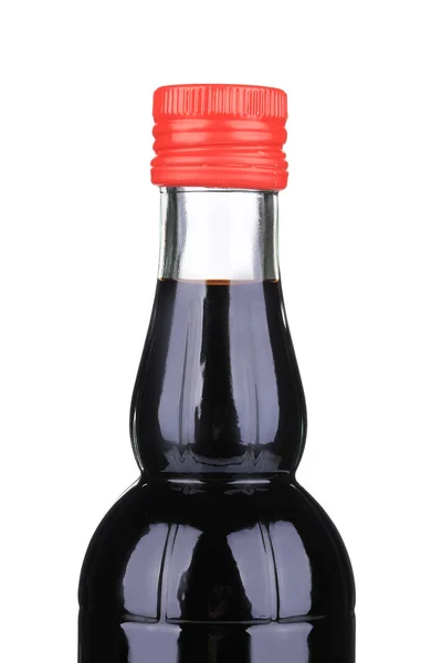 Balsamico azijn fles close-up. — Stockfoto