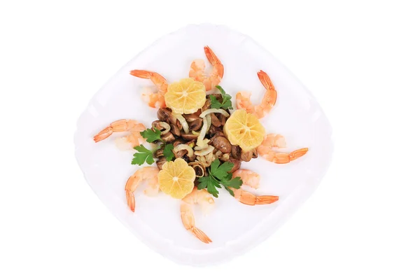 Salade de crevettes aux champignons . — Photo