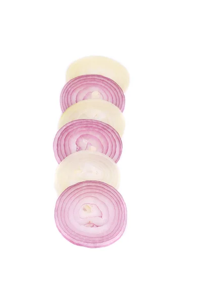 Closeup of ripe onion slices. — Stock Photo, Image