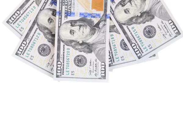Closeup of hundred dollar banknotes. — Stock Photo, Image
