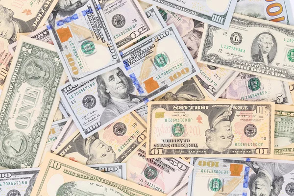 Closeup nás dolarové bankovky. — Stock fotografie