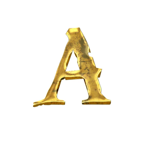 High quality old shining Letter A. — Stock Photo, Image