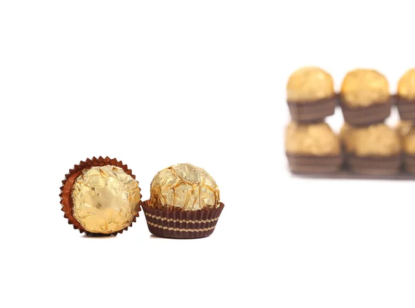 Шоколадные конфеты крупным планом . — стоковое фото