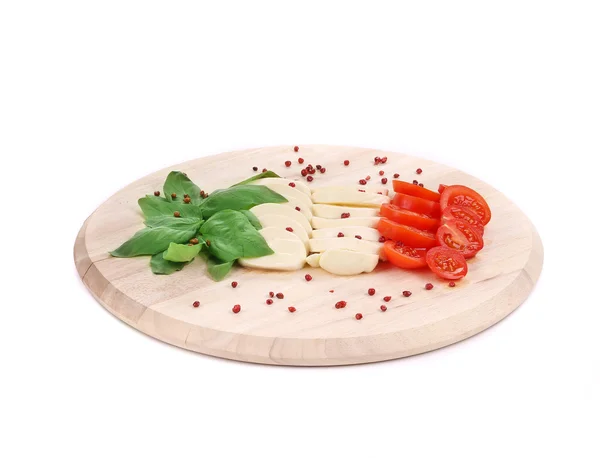 Salada Caprese como bandeira italiana . — Fotografia de Stock