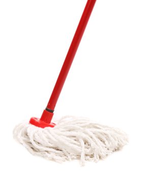 temizlik için kırmızı bez closeup.