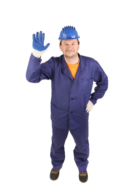 Laughing worker in uniform. — Stock Photo, Image