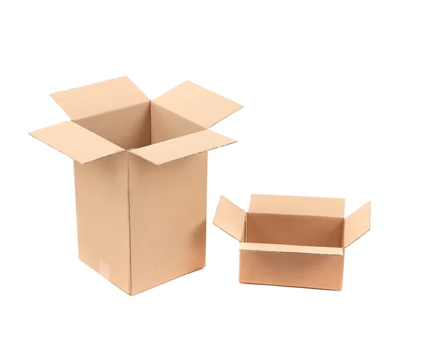 Dos cajas de cartón abiertas . — Foto de Stock