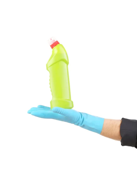 Oferta de limpieza a mano en guante de goma . —  Fotos de Stock