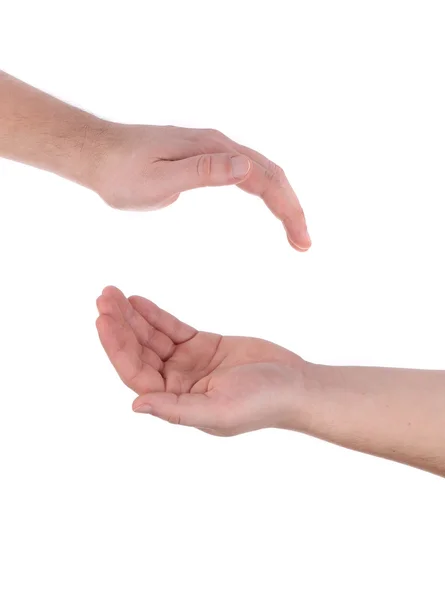 Male hands signs. — Stock Photo, Image