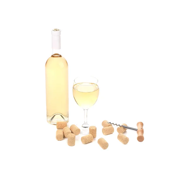 Gentle white wine composition. — Stock Photo, Image