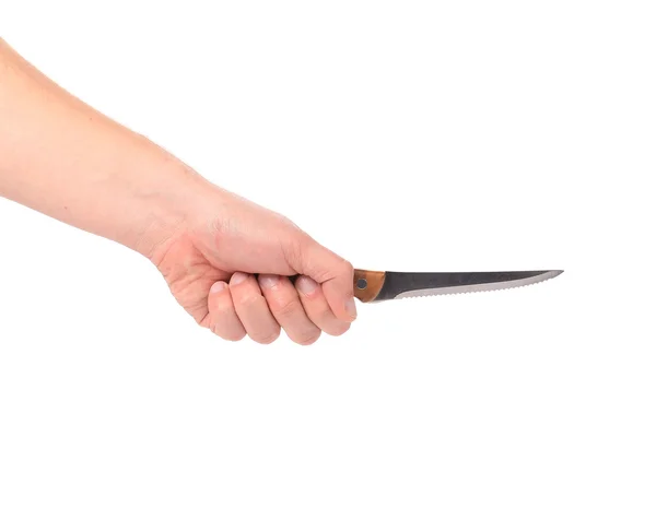 Mano tiene coltello da cucina . — Foto Stock