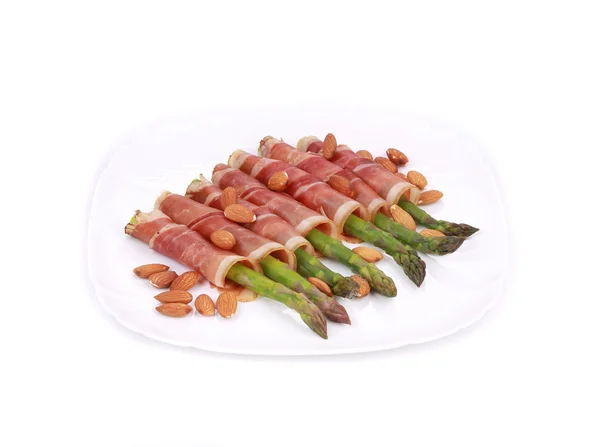 Insalata di asparagi freschi. Da vicino. . — Foto Stock