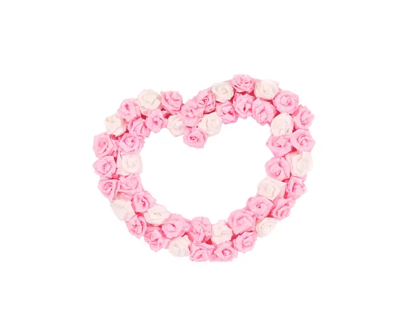 Dia dos Namorados Coração feito de rosas . — Fotografia de Stock