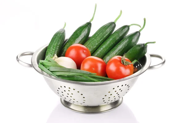Vegetables in colander. — Stock Photo, Image