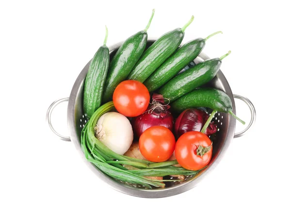 Vegetables in colander. — Stock Photo, Image