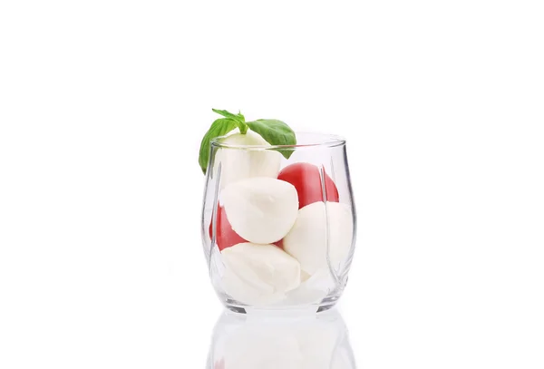 Vaso de tomate y mozarella . — Foto de Stock