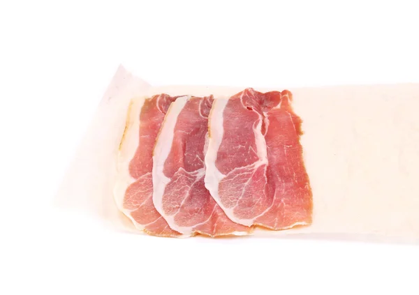 Slices of Delicious Prosciutto. — Stock Photo, Image