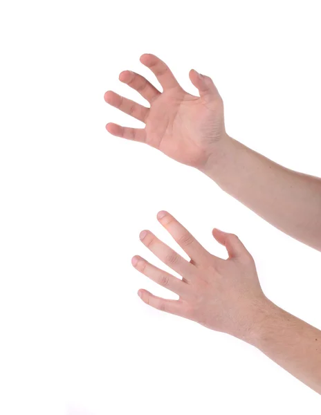 Manlig hand når för något. — Stockfoto