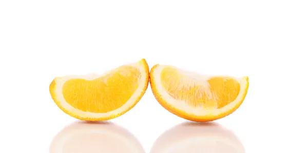 Rebanadas de naranja maduras de cerca . — Foto de Stock