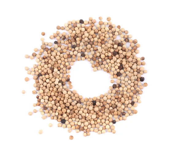 Heart shape of white pepper. — Stock Photo, Image