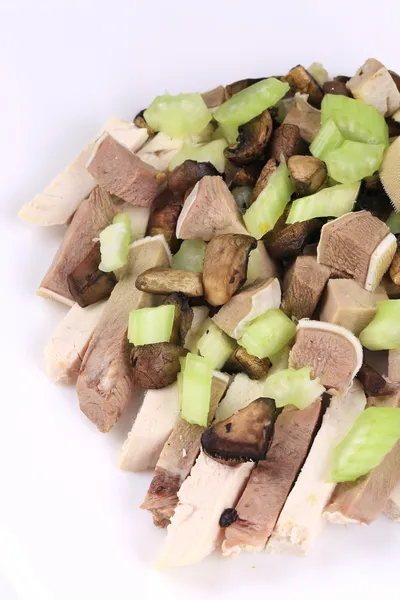 Ensalada de carne con champiñones . — Foto de Stock